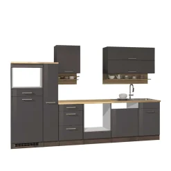 Wohnen Graue Küche Block ohne Geräte - Bozenia (zehnteilig)