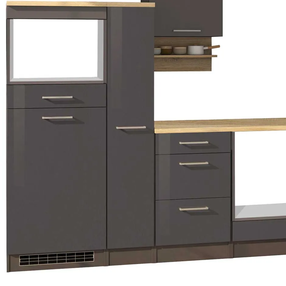 Wohnen Graue Küche Block ohne Geräte - Bozenia (zehnteilig)
