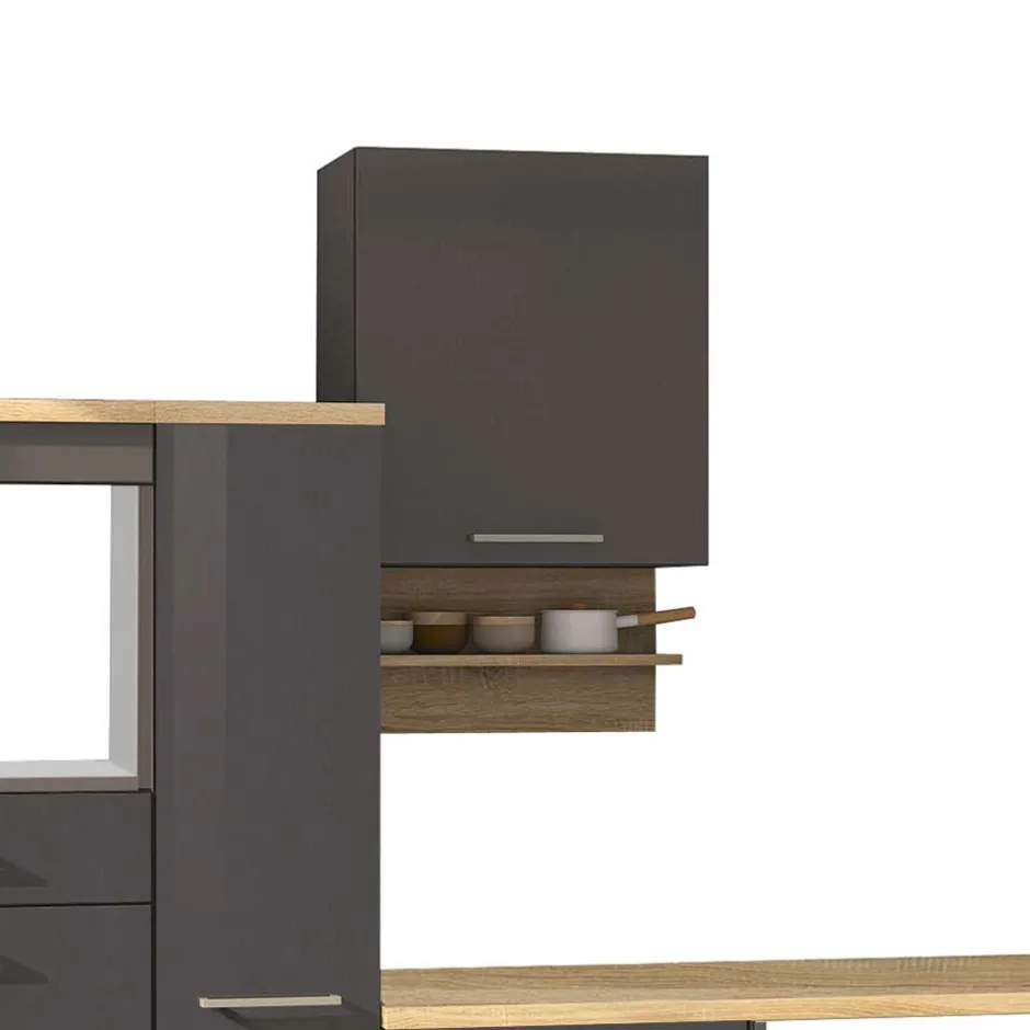 Wohnen Graue Küche Block ohne Geräte - Bozenia (zehnteilig)