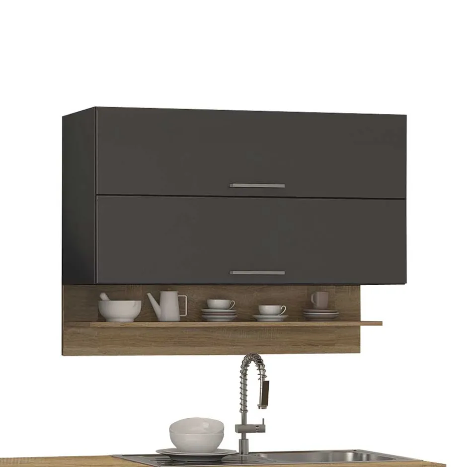 Wohnen Graue Küche Block ohne Geräte - Bozenia (zehnteilig)