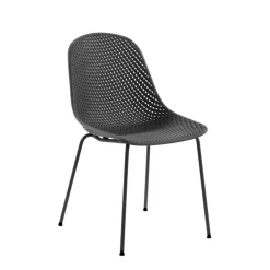 Graue Küchenstühle mit Schalensitz - Dresconio (4er Set)^Wohnen Hot