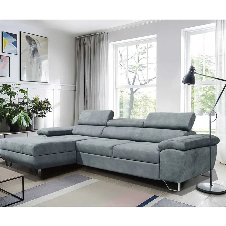 Graue Sofaecke mit Schlaffunktion - Quartia^Wohnen Clearance