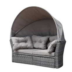 Graue Sonneninsel Sash aus Polyrattan^Wohnen New