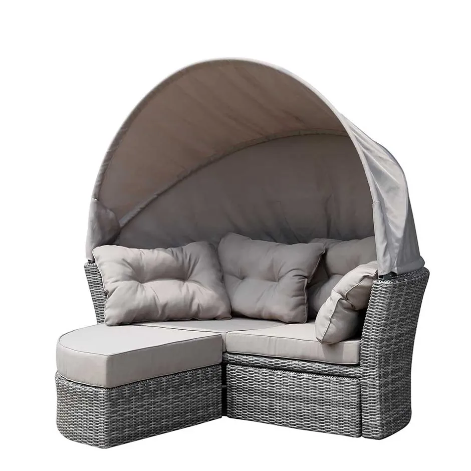 Graue Sonneninsel Sash aus Polyrattan^Wohnen New