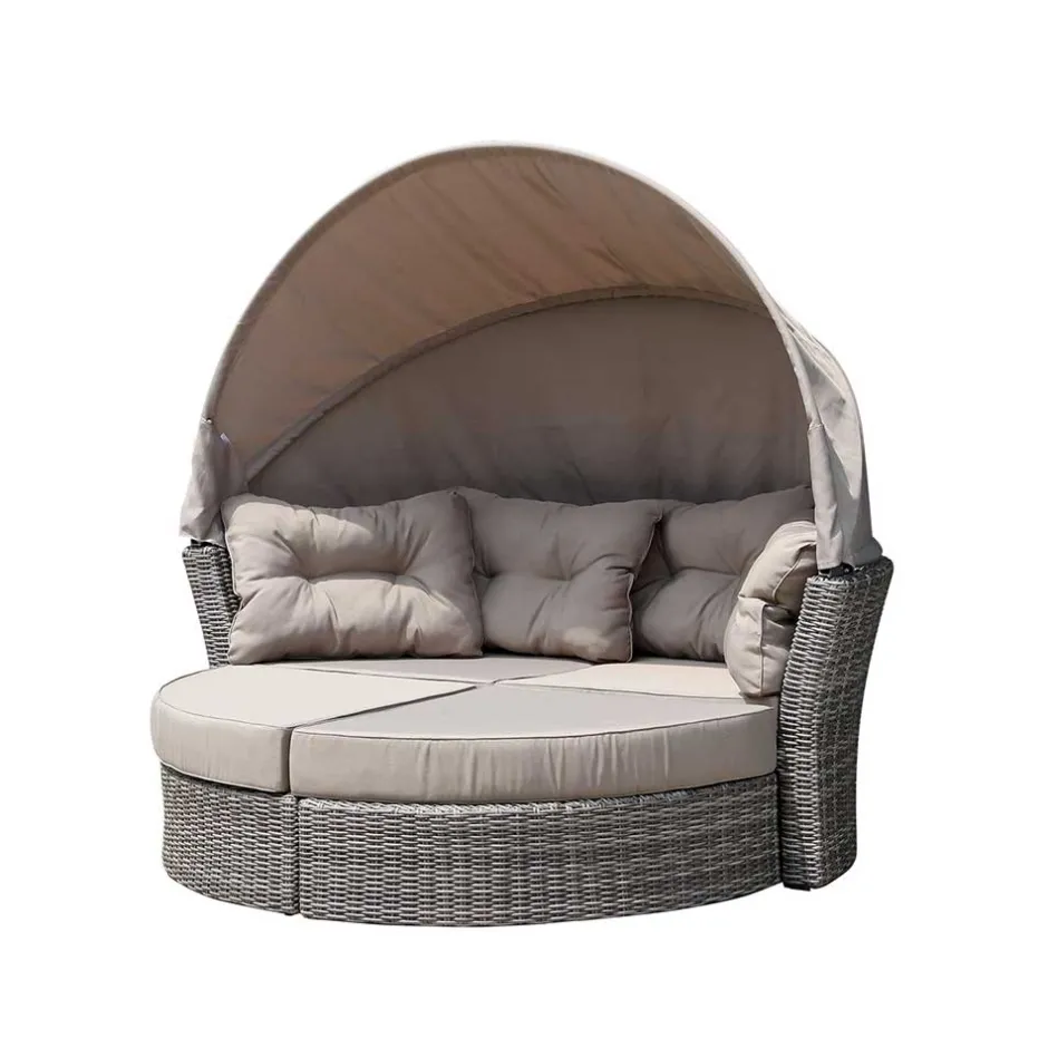 Graue Sonneninsel Sash aus Polyrattan^Wohnen New