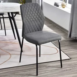 Graue Stoffstühle modern - Lenox (4er Set)^Wohnen Sale