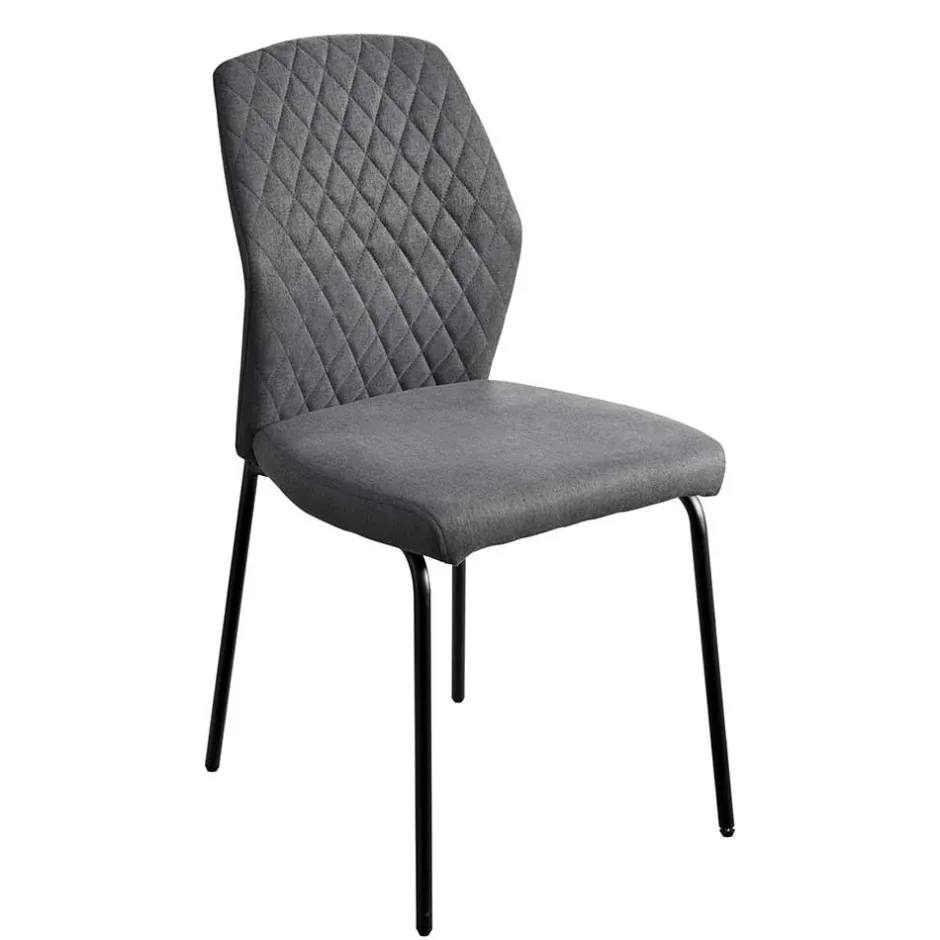 Graue Stoffstühle modern - Lenox (4er Set)^Wohnen Sale