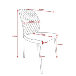 Graue Stoffstühle modern - Lenox (4er Set)^Wohnen Sale