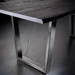 Wohnen Grauer Baumkanten Esstisch Risa im Loft Style