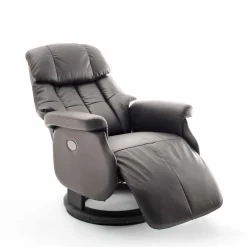 Grauer Fernsehessel Enjisaco mit ausklappbarer Schlaffunktion^Wohnen