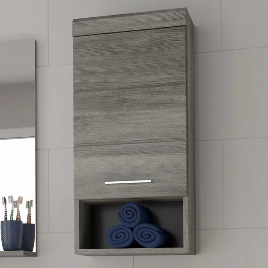 Wohnen Grauer Hängeschrank mit Tür und Fach - Baloon