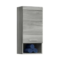 Wohnen Grauer Hängeschrank mit Tür und Fach - Baloon