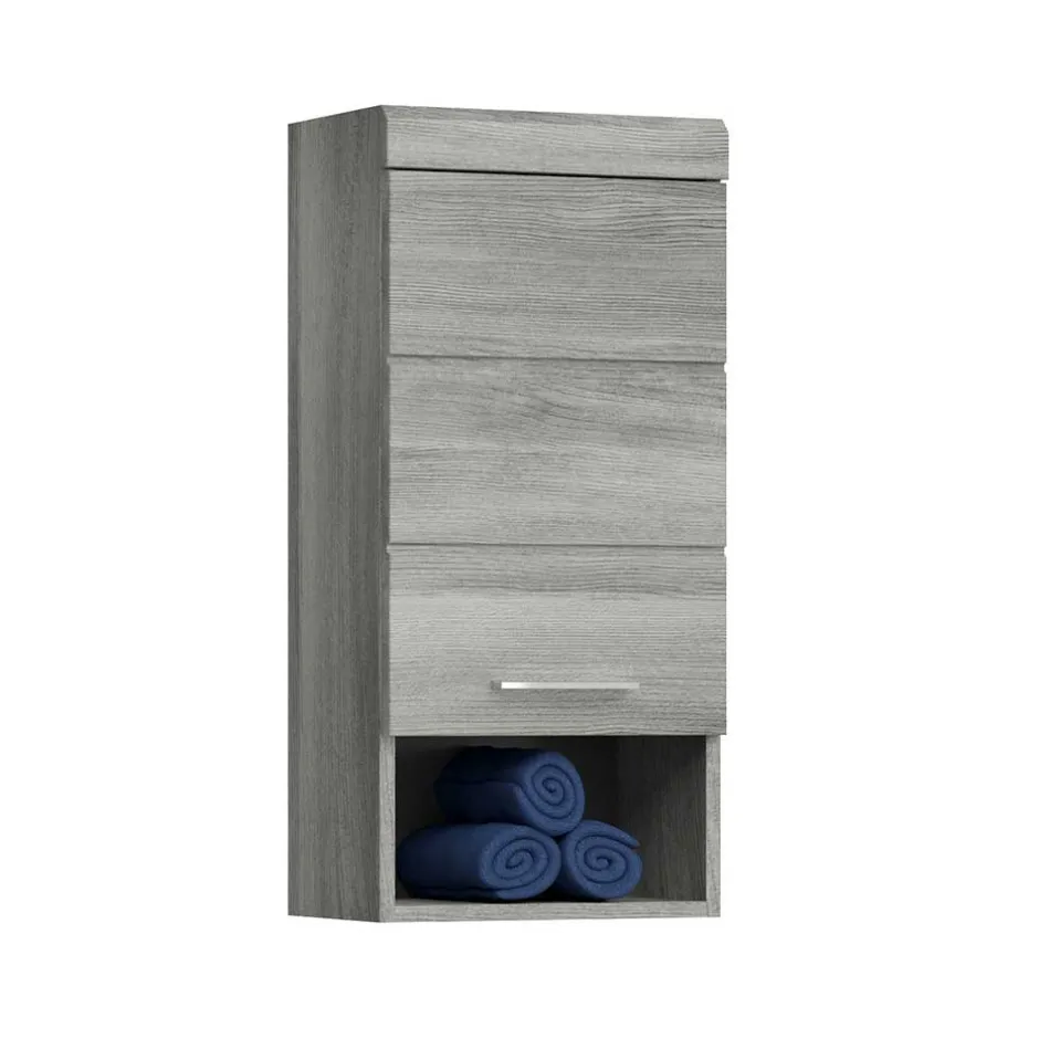 Wohnen Grauer Hängeschrank mit Tür und Fach - Baloon