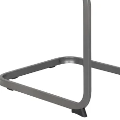 Wohnen Grauer Microfaser Stuhl mit Schwingfuß - Racelyn (Set)