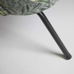 Grauer Polstersessel mit Blumen Muster Melissa im Retro Look^Wohnen Online