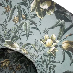 Grauer Polstersessel mit Blumen Muster Melissa im Retro Look^Wohnen Online