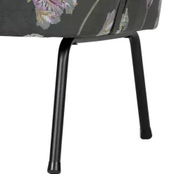 Grauer Samt Sessel mit Tulpen Lila - Kiyoshi^Wohnen