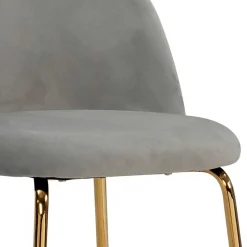 Grauer Samt-Barstuhl im Retro Look - Hovalta (2er Set)^Wohnen