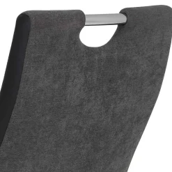 Grauer Schwingstuhl mit Material Mix - Parvello (Set)^Wohnen Hot