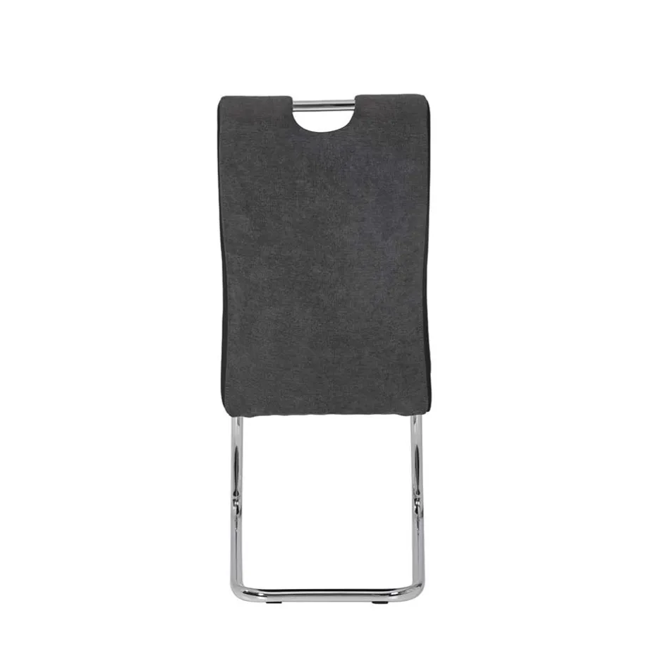 Grauer Schwingstuhl mit Material Mix - Parvello (Set)^Wohnen Hot