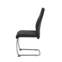 Grauer Schwingstuhl mit Material Mix - Parvello (Set)^Wohnen Hot