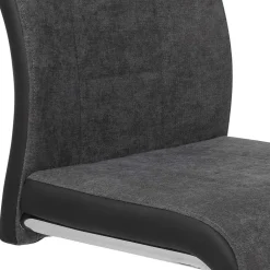 Grauer Schwingstuhl mit Material Mix - Parvello (Set)^Wohnen Hot