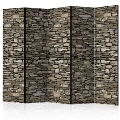 Wohnen Grauer Sichtschutz in Steinwand Optik - Crabina