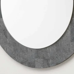 Wohnen Grauer Spiegel mit Rahmen aus Stein - Maratas