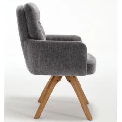 Wohnen Grauer Tischsessel mit Federkern - Cregorian (2er Set)