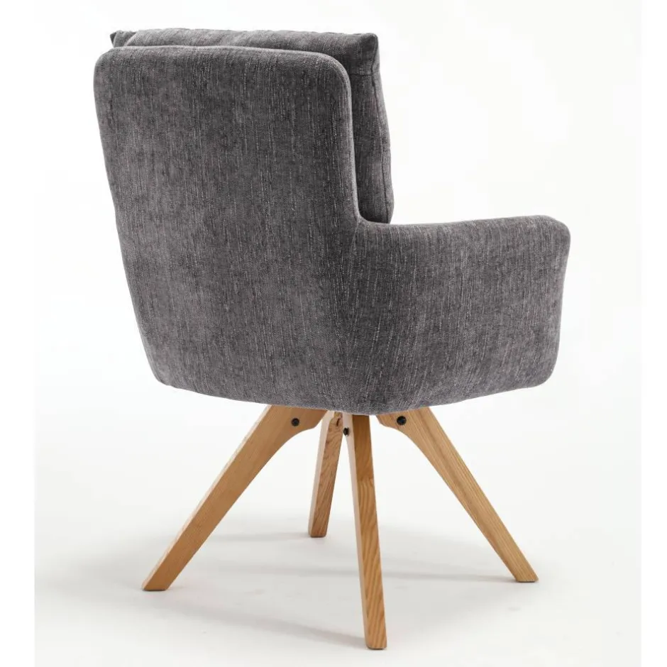 Wohnen Grauer Tischsessel mit Federkern - Cregorian (2er Set)