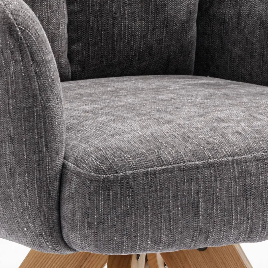 Wohnen Grauer Tischsessel mit Federkern - Cregorian (2er Set)