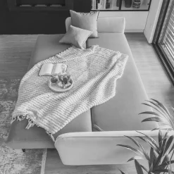 Graues Schlafsofa mit drei Sitzplätzen - Wien^Wohnen Hot