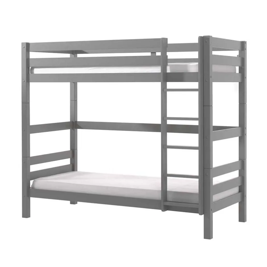 Kinder Wohnen Graues Stockbett Etagenbett in drei Höhen - Vadromo