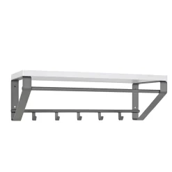 Grau-Weiße Hängegarderobe Probian mit Hutablage^Wohnen Best