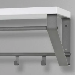 Grau-Weiße Hängegarderobe Probian mit Hutablage^Wohnen Best