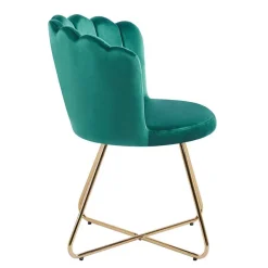 Wohnen Grüne Muschelstühle aus Samt - Baly (2er Set)