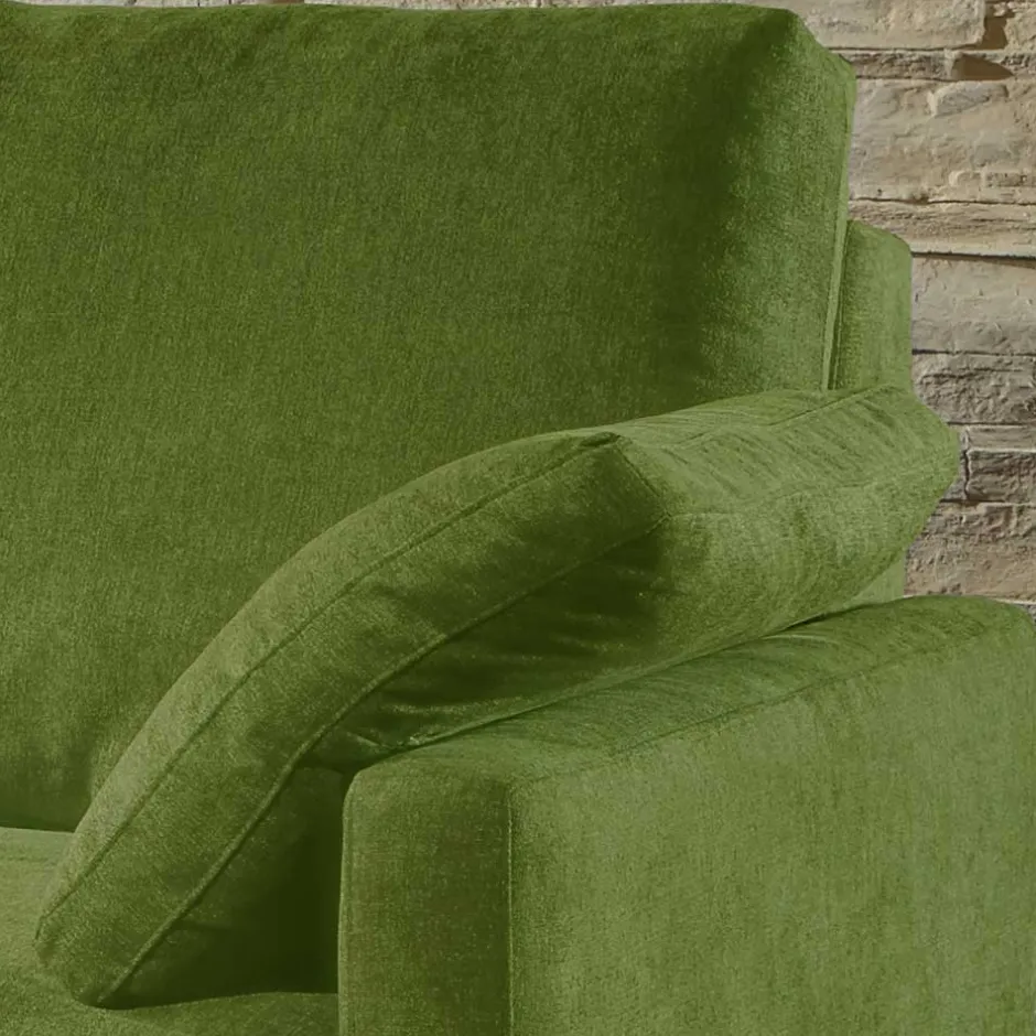 Grünes Zweisitzer Sofa ausklappbar - Molocai^Wohnen Outlet