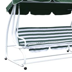 Wohnen Grün-weiße Hollywoodschaukel Lilames mit Streifen