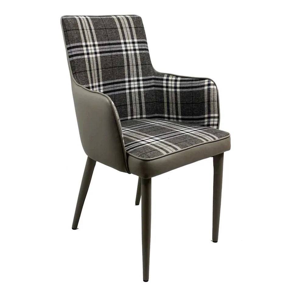 Wohnen Große Essgruppe in Grau Weiß Mervellin mit Bank (sechsteilig)