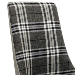 Wohnen Große Essgruppe in Grau Weiß Mervellin mit Bank (sechsteilig)