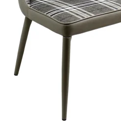 Wohnen Große Essgruppe in Grau Weiß Mervellin mit Bank (sechsteilig)