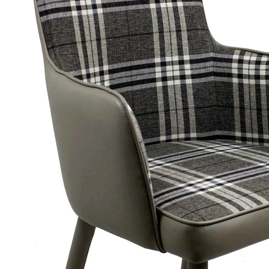 Wohnen Große Essgruppe in Grau Weiß Mervellin mit Bank (sechsteilig)