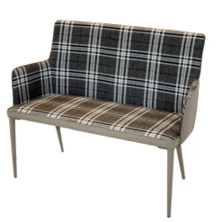 Wohnen Große Essgruppe in Grau Weiß Mervellin mit Bank (sechsteilig)