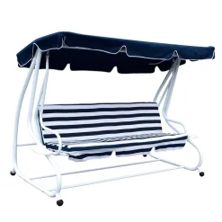 Große Hollywoodschaukel Kasaryn in Blau & Weiß^Wohnen Outlet