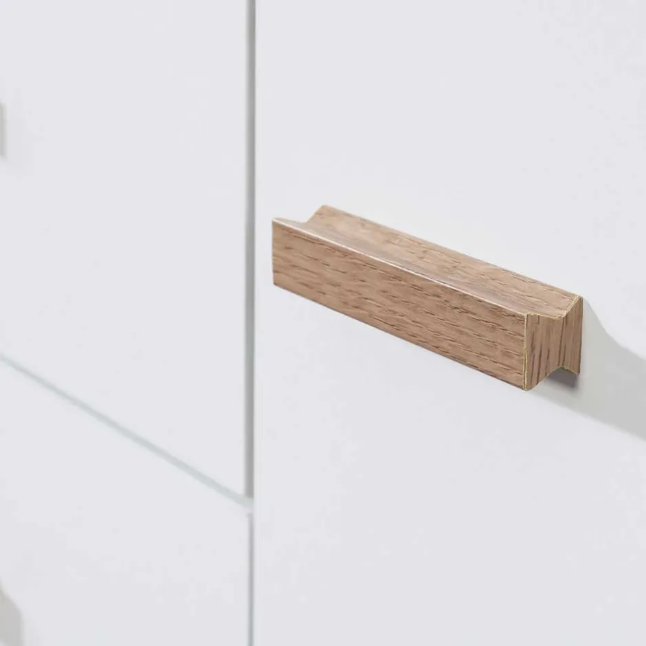 Wohnen Große Kombi-Kommode in Weiß mit Eiche - Savuta