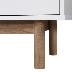 Wohnen Große Kombi-Kommode in Weiß mit Eiche - Savuta