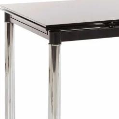 Großer Ausziehtisch aus Schwarzglas & Chrom - Tedyra^Wohnen