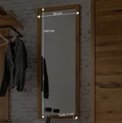 Großer Dielen Spiegel mit Holzrahmen - Mulcian^Wohnen Hot