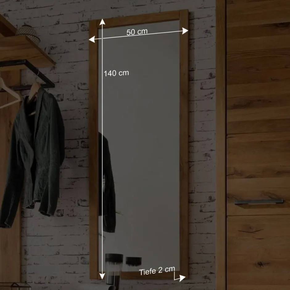 Großer Dielen Spiegel mit Holzrahmen - Mulcian^Wohnen Hot