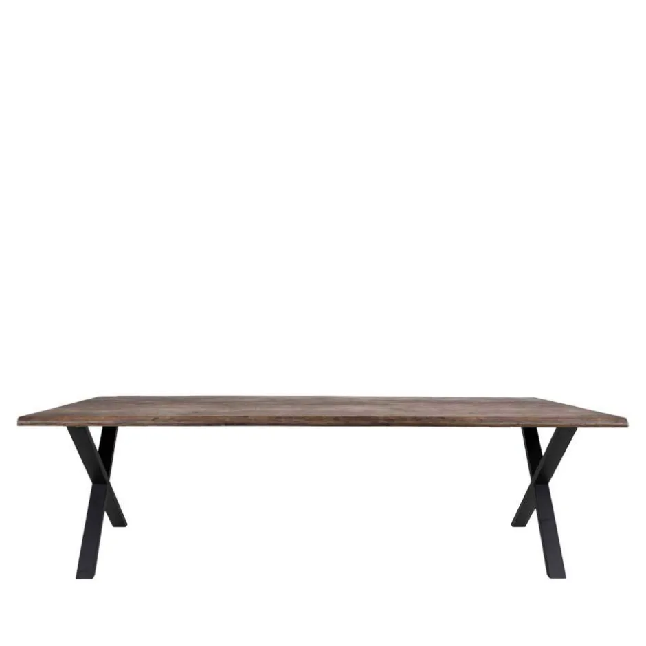 Wohnen Großer Esszimmertisch aus Eiche Rauchfarben - Isabelon